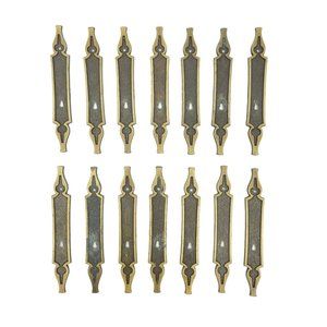 Vintage Metal Backplates Cabinet Drawer Funiture Hardware Medieval Gothic 1971